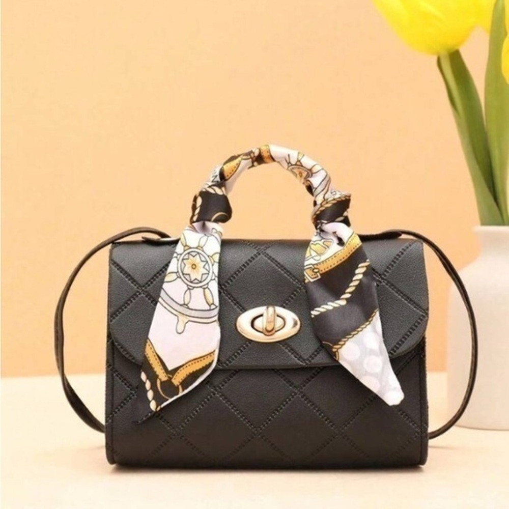 Fashion Trendy Women Crossbody Bag With Scarf